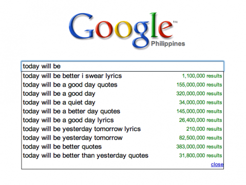 Google: today will be